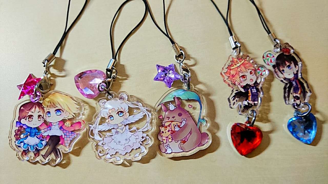 1.5 in Acrylic Clear Anime Charms Etsy