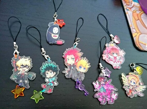 1 5 In Acrylic Clear Anime Charms 02 Etsy
