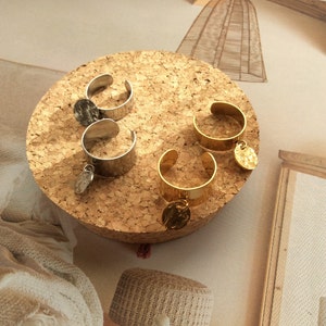 Silver gold stainless steel ring