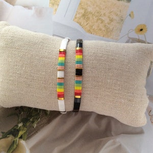Sliding Miyuki Tila Beaded Bracelet