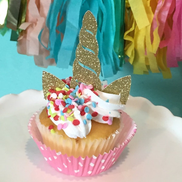 Unicorn Cupcake Toppers Etsy