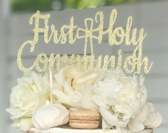 First Communion Cake Topper, First Holy Communion Cake Topper, Communion Cake Topper, First Communion Cake, Religious Cake Decoration