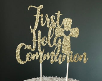 First Communion Cake Topper, First Holy Communion Cake Topper, Communion Cake Topper, First Communion Cake, Religious Cake Decoration, Cross