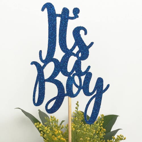 Baby Shower Decorations It's A Boy Centerpiece Sticks Etsy