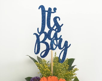 It's A Boy Centerpiece sticks, Baby Boy Table Decorations, Baby Shower Decorations, Baby Centerpieces,  Baby Boy Baby Shower (Set of 3)