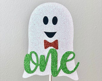 Spooky One First Boo Day Ghost Birthday Cake Topper, Little Boo is One Halloween Ghost, Spooky One Boo Day Party Decorations, 1st Birthday