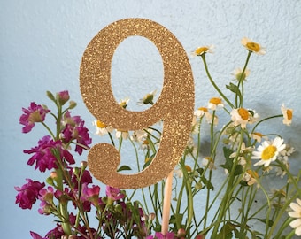 9th Birthday Decorations. Glitter Number 9 Centerpiece Sticks. Ninth Birthday Centerpiece Sticks. Age Centerpiece Sticks (3 Count)