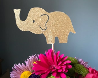 Elephant Centerpieces, Baby Shower Centerpieces, Animal Centerpiece, Gender Reveal Centerpieces, Elephant Theme Decorations (Set of 3)