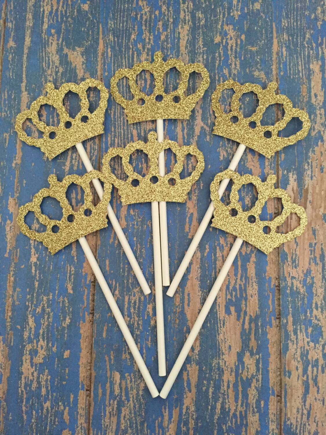 Crown Cupcake Toppers Prince Crowns King Crowns Prince Etsy
