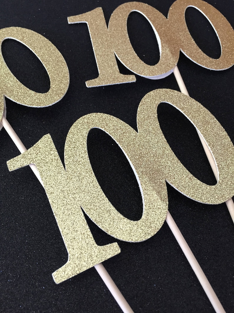 100 Centerpiece Picks 100th Birthday Decorations 100 Etsy