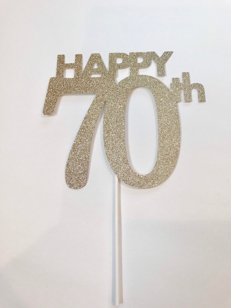 70th Birthday Decorations 70th Cake Topper 70 Birthday Cake Etsy
