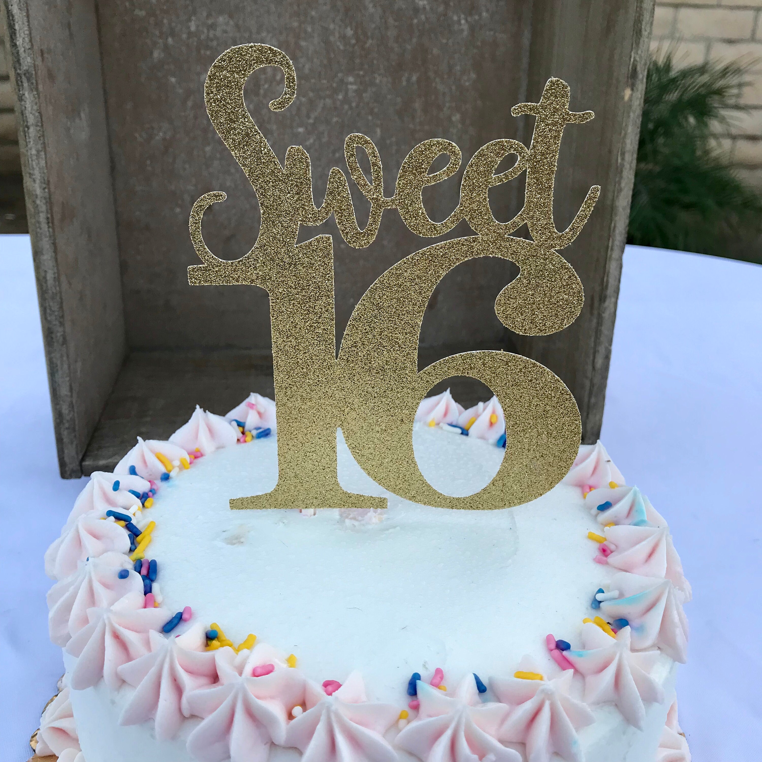 Sweet 16 Cake Toppers Sweet 16 Cake Topper Sweet Sixteen Cake Topper Sweet 16 | Etsy