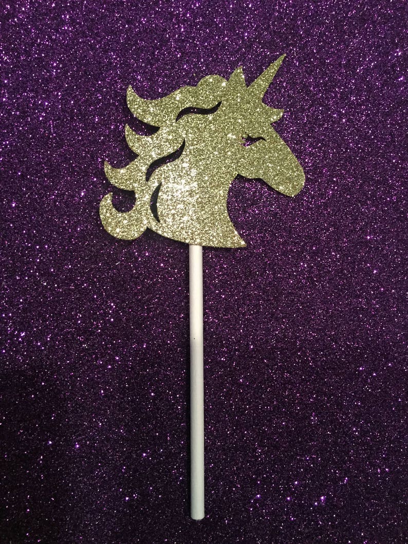 15 Unicorn Cupcake Toppers – Edible Gold, Pink, Blue & Lilac – DIY Cake Decorations