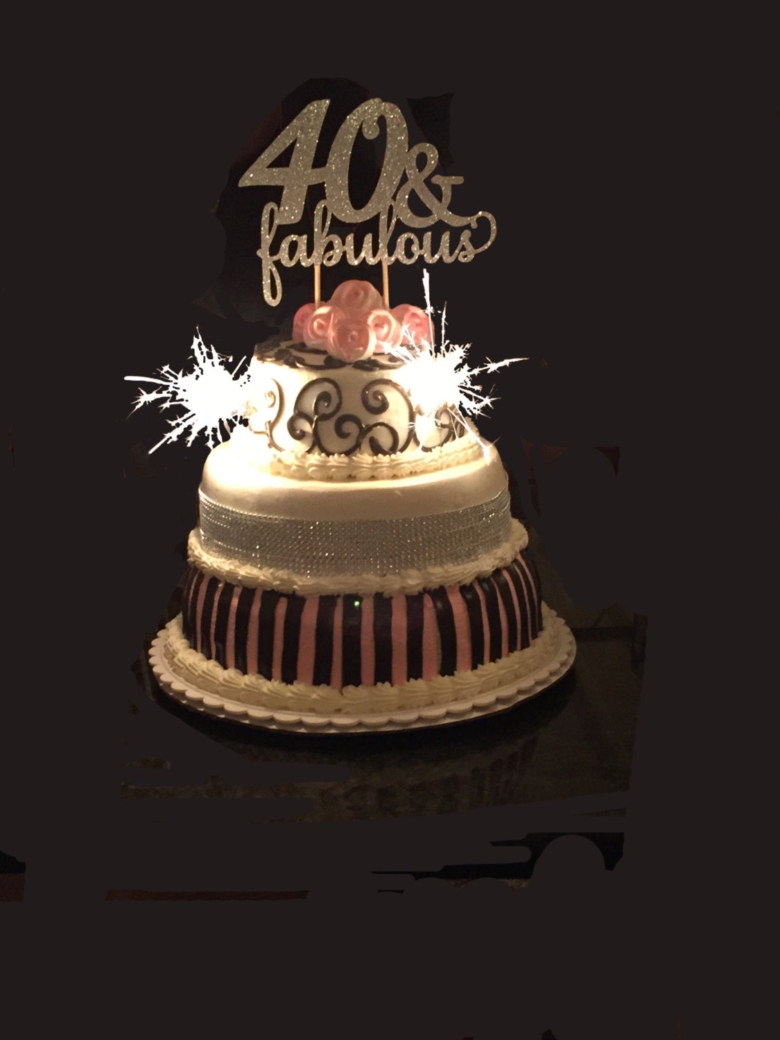 40 & Fabulous Birthday Cake Topper 40th Birthday