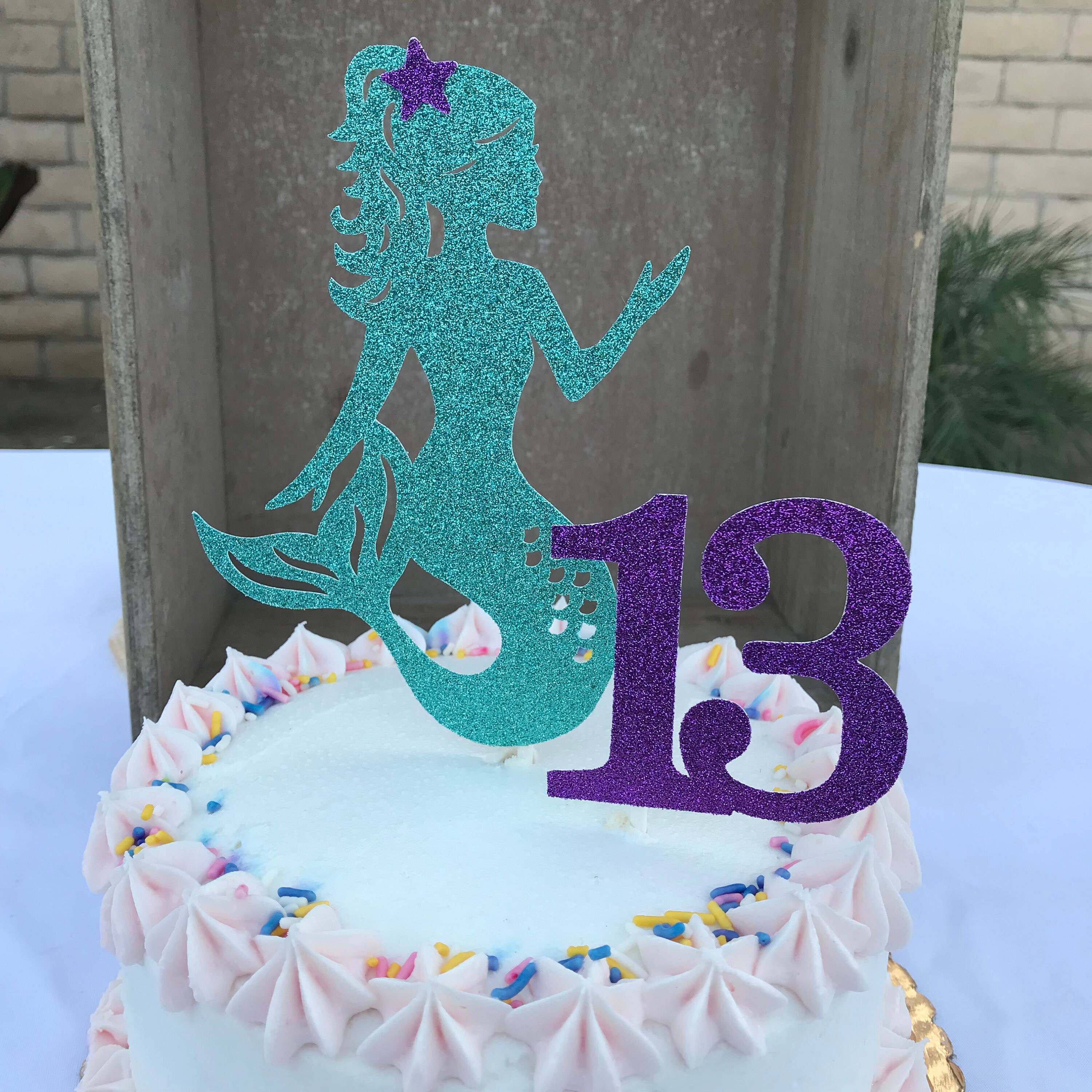 Mermaid Birthday Party Mermaid Cake Topper Mermaid Party Etsy Ireland