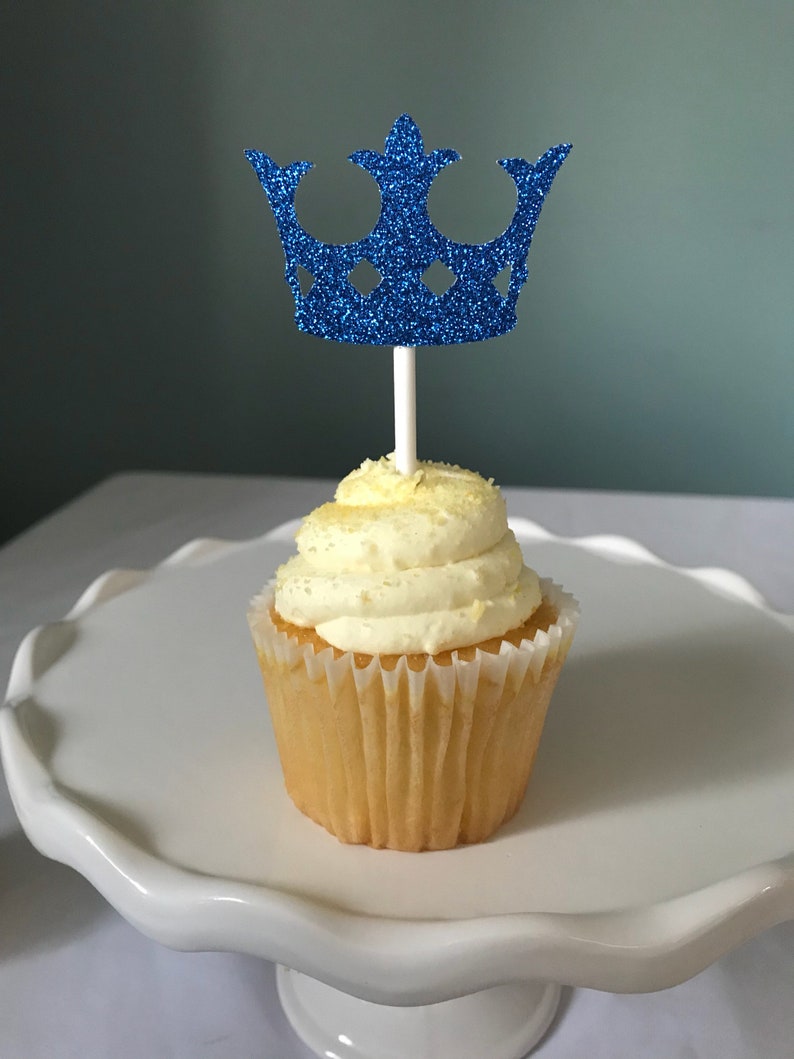 Crown Cupcake Toppers Prince Crowns King Crowns Prince Etsy