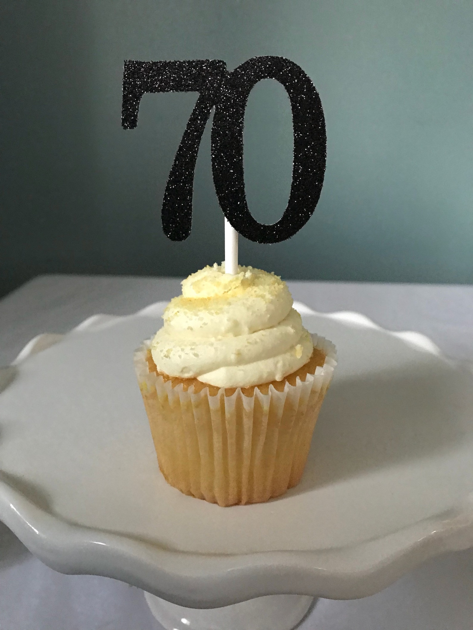 70 Cupcake Toppers 70th Birthday Cupcake Toppers Seventy Etsy