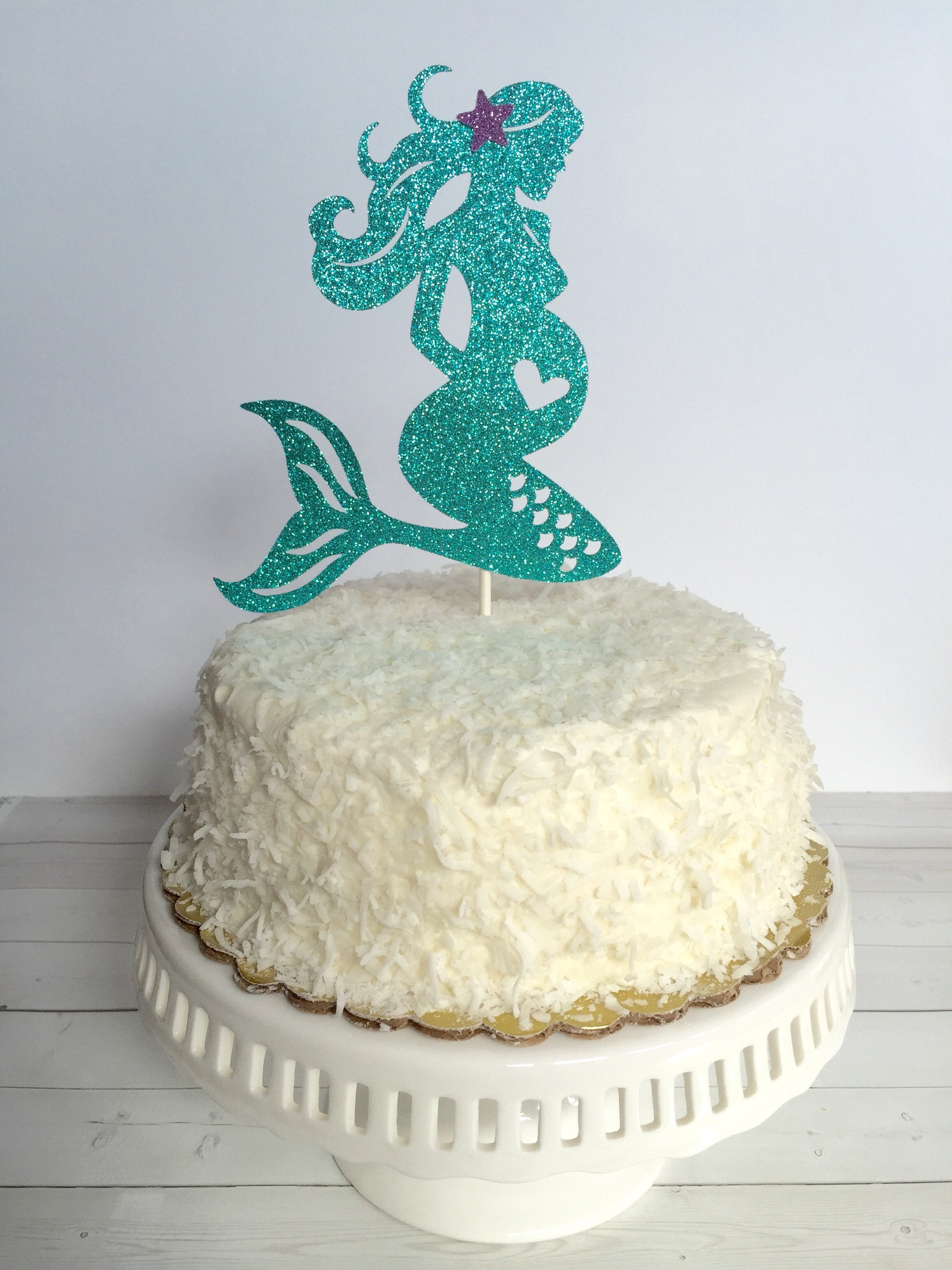Mermaid Baby Shower Topper Gateau Sirene Enceinte Baby Etsy