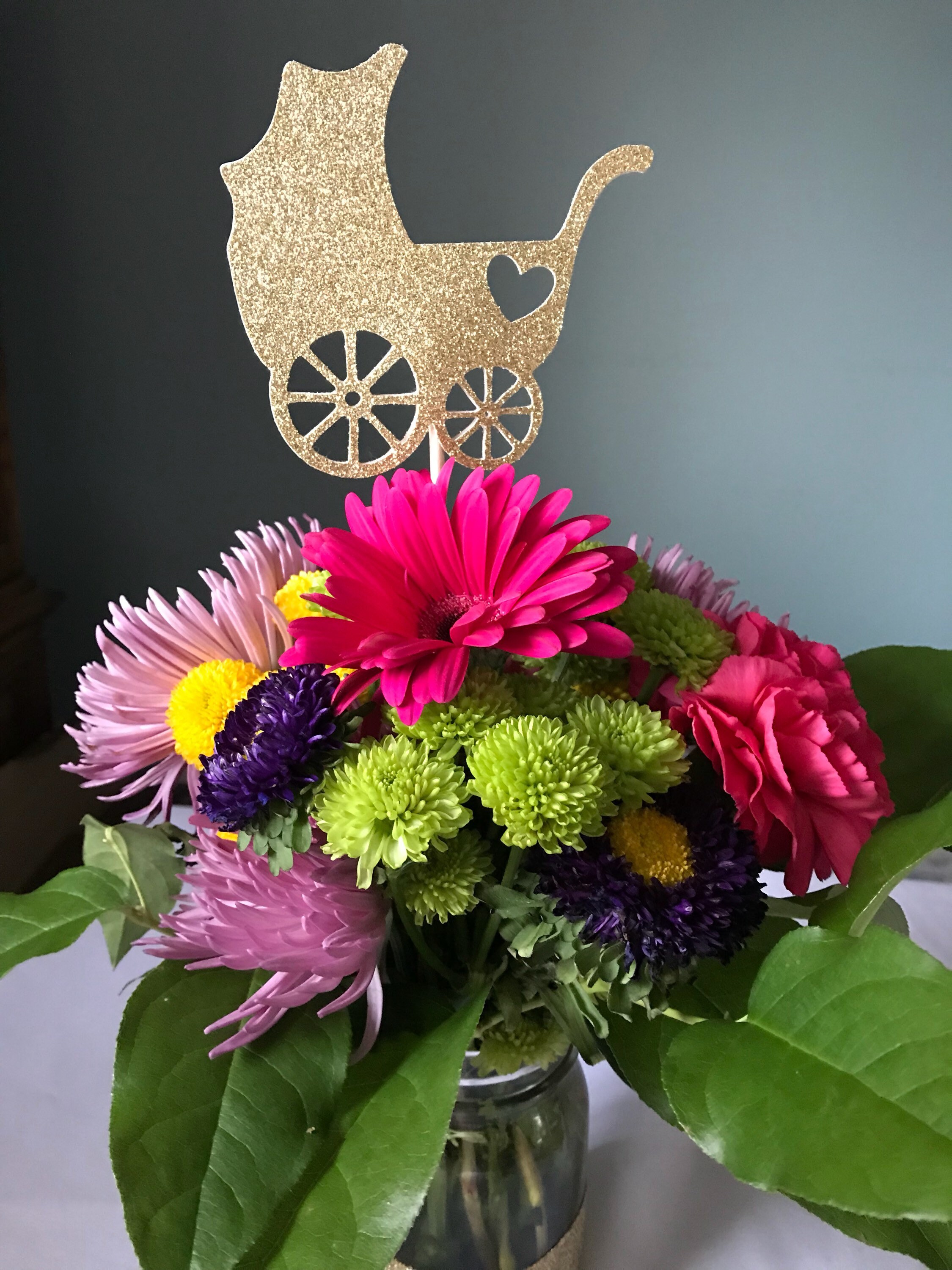 Baby Shower Decorations Baby Carriage Centerpieces Baby Etsy