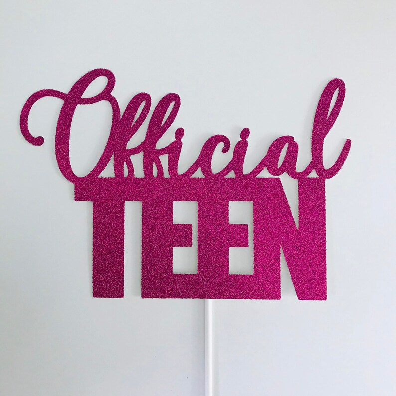 13th Birthday Cake Topper. Official Teen Cake Topper