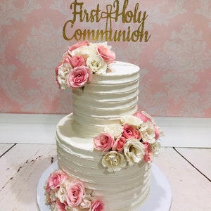 First Communion Cake Topper, First Holy Communion Cake Topper, Communion Cake Topper, First Communion Cake, Religious Cake Decoration image 4