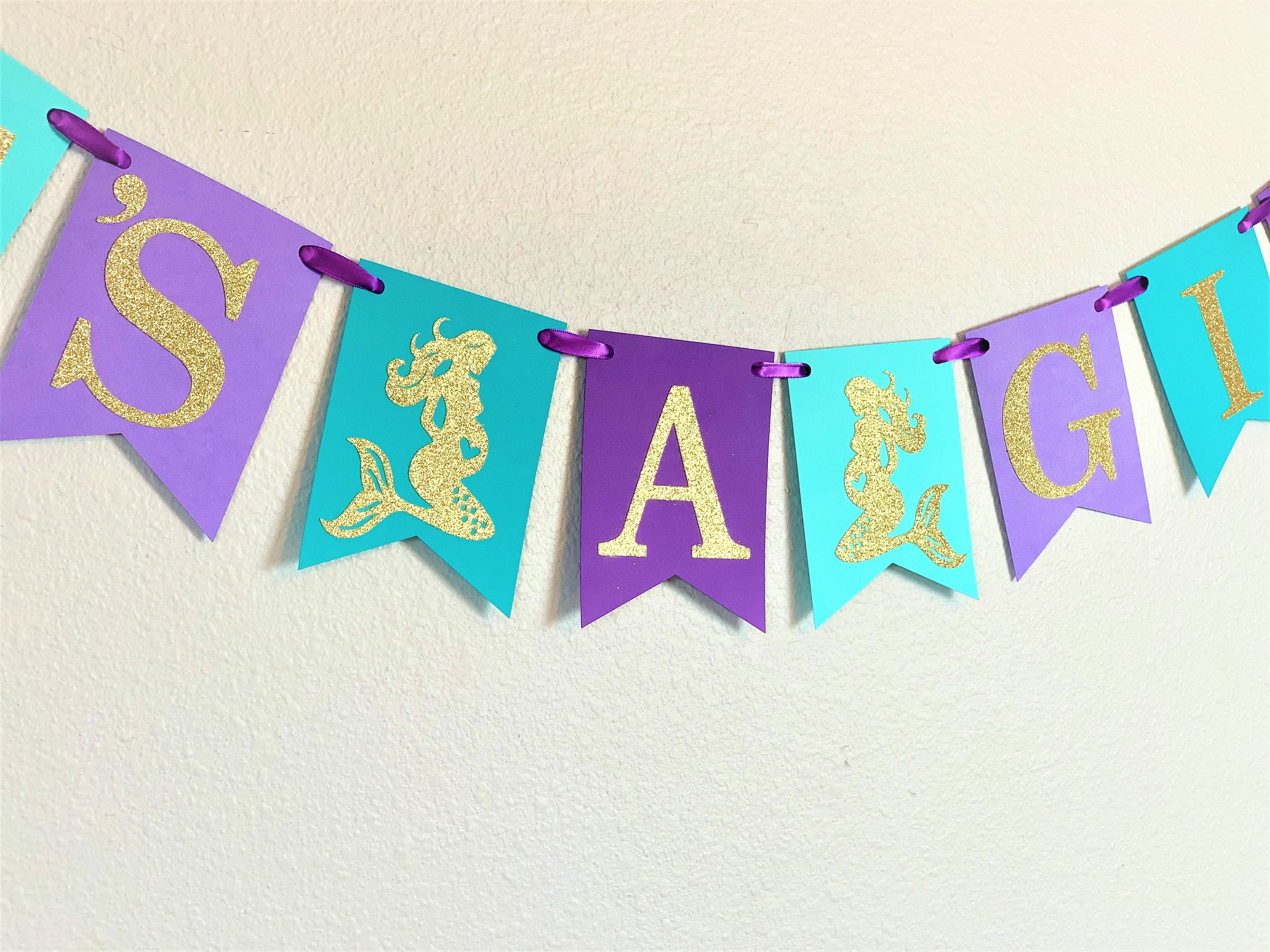 It's A Girl Mermaid Banner Under the Sea Baby Shower - Etsy