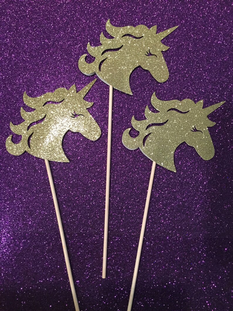 Unicorn Decorations Unicorn Head Centerpieces Unicorn Theme Birthday Party Unicorn Table decorations Set of 3 Unicorn Party Decor