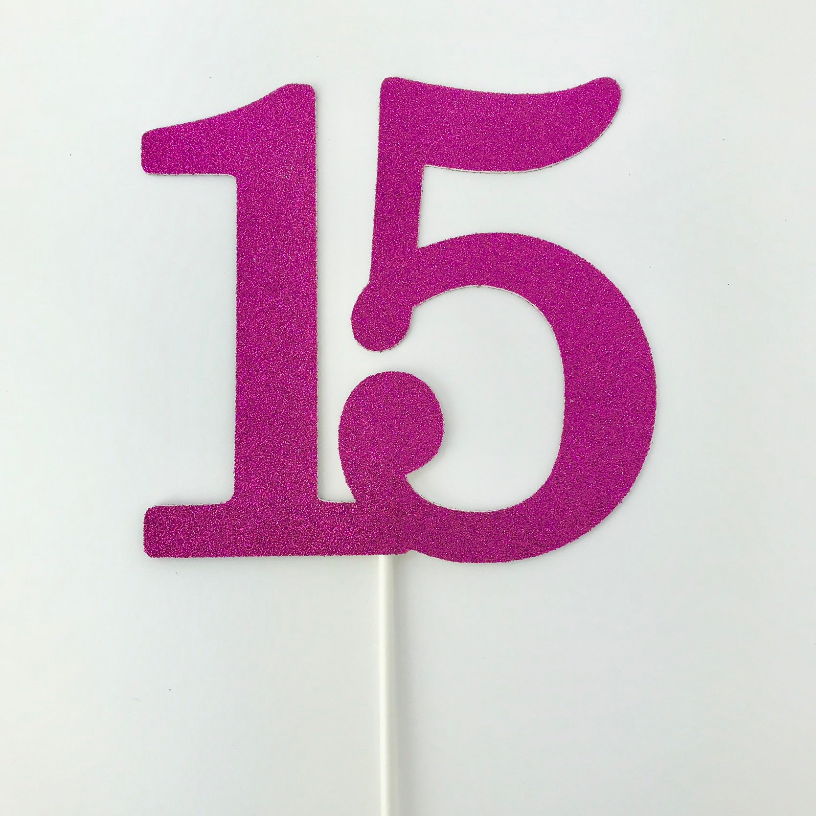 15th Birthday Cake Topper. Number 15 Cake Topper. 15th Birthday Decoration.  Mis Quince Anos. Fifteenth Birthday. 