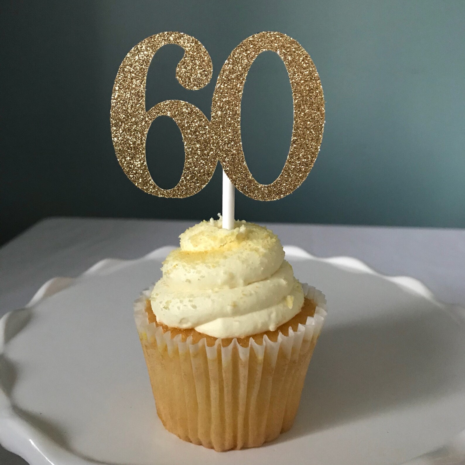 60 Cupcake Toppers 60th Birthday Cupcake Toppers Sixty Etsy