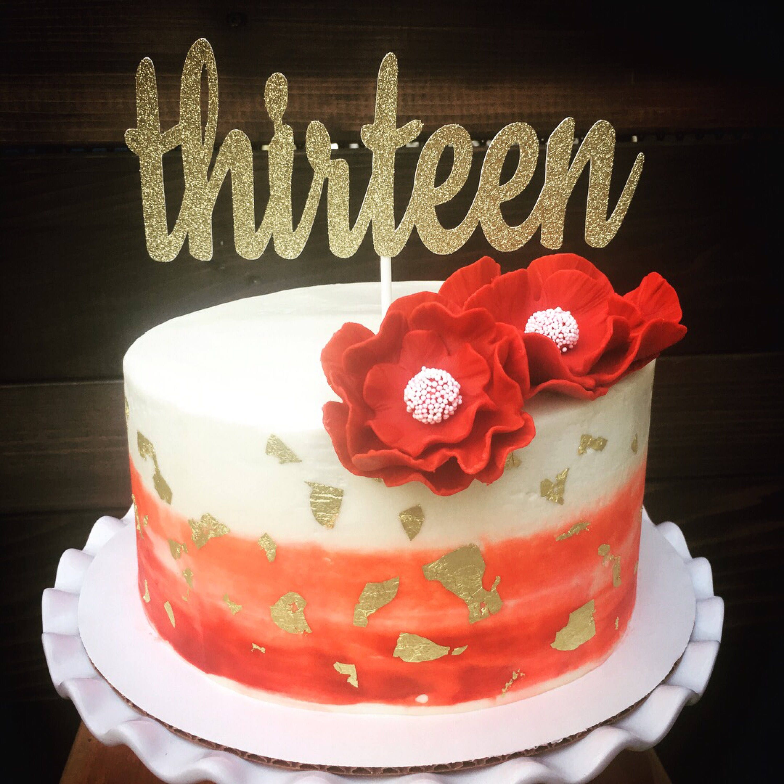 13th teenager birthday cake for girl