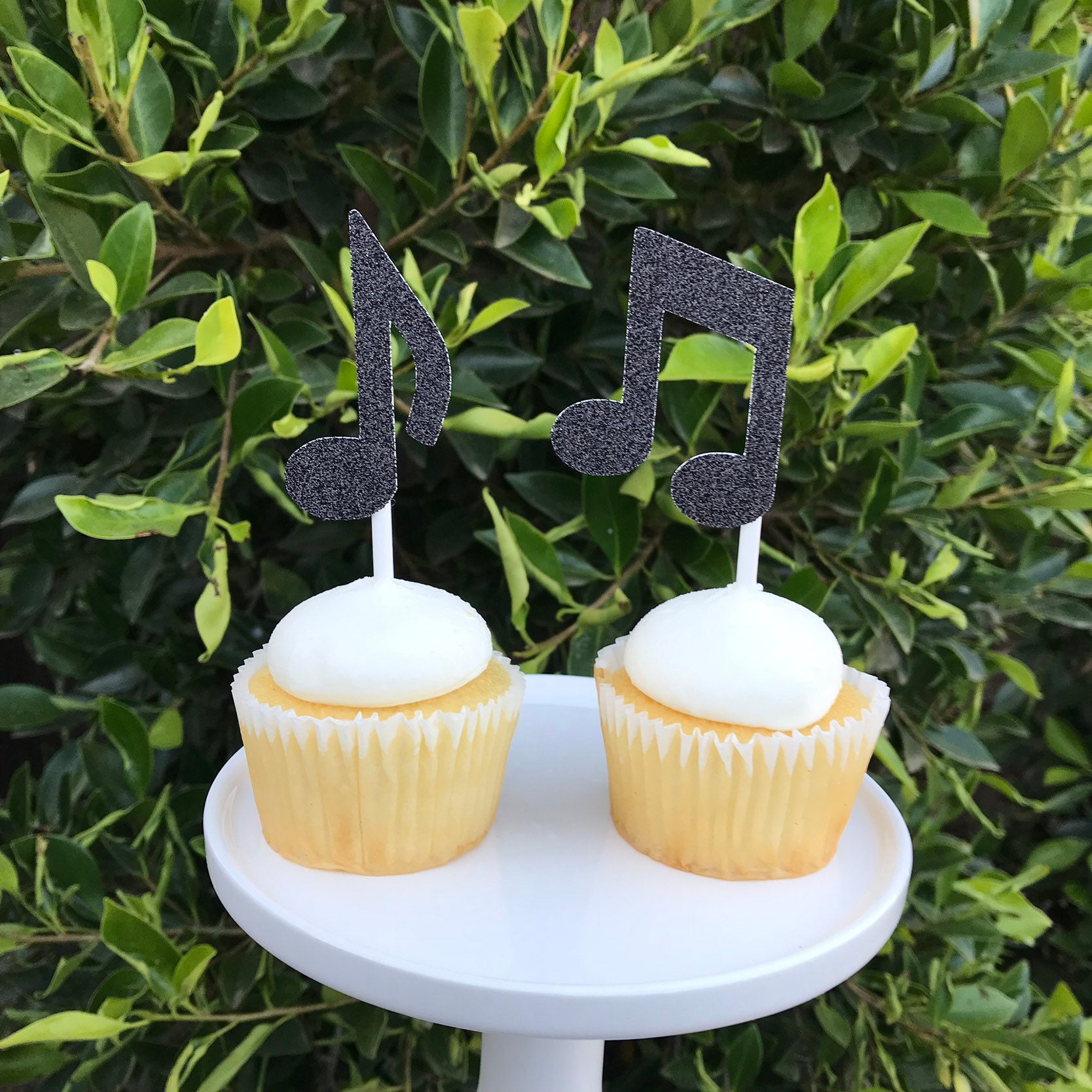 Music Note Cupcake Toppers Music Notes On A Stick Musical Etsy