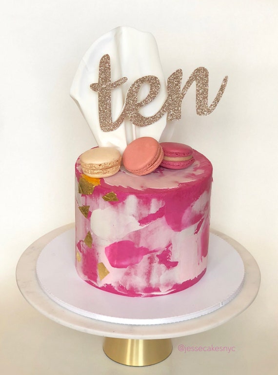 Ten Cake Topper 10th Birthday Decorations Tenth Birthday - Etsy