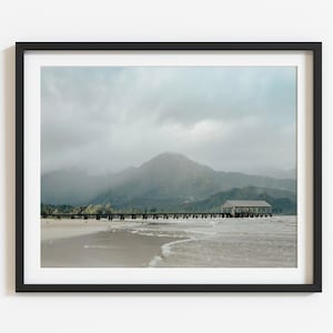 Hanalei Pier, Kauai Photography, Kauai Photo Print, Kauai Hawaii, Kauai Poster, Hawaii Digital Download