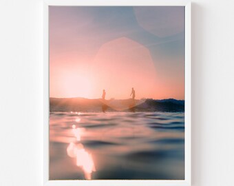 surf board wall art, beach house decor, pastel wall art, surf print, ocean print, surf photography, surfing wall art