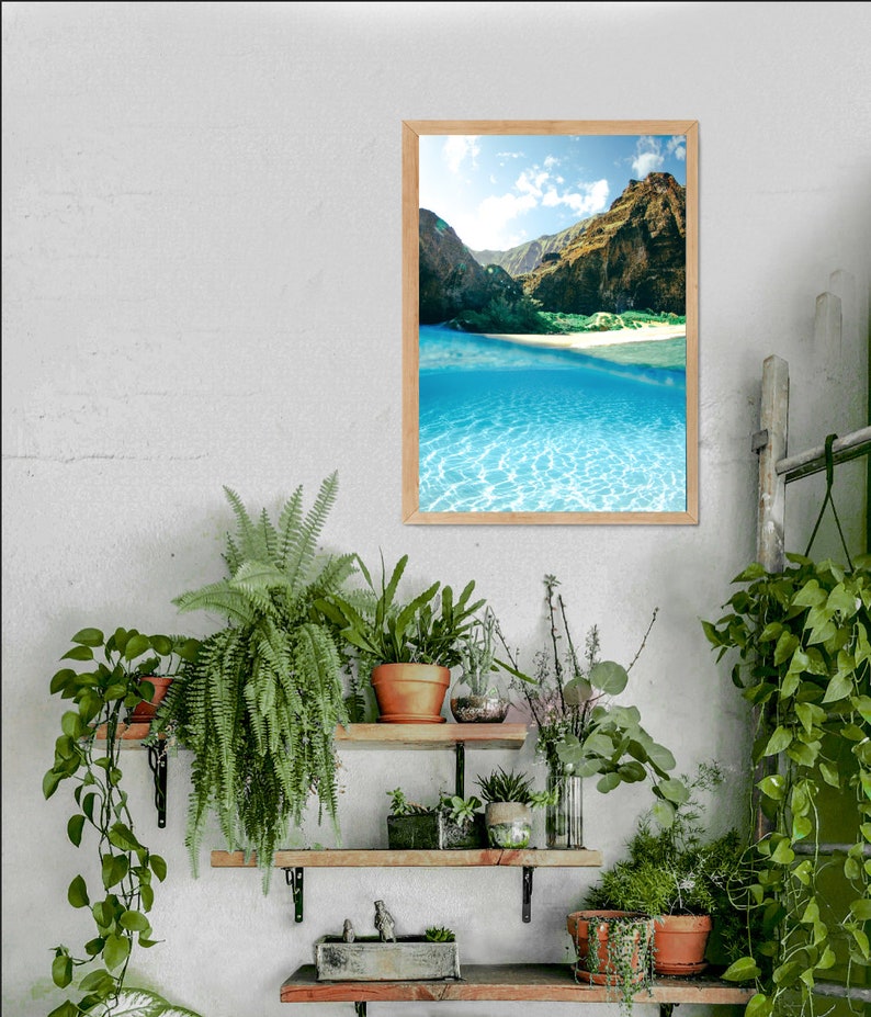 Kauai Art Hawaii Kauai Print Hawaii Wall Art Surf Print Etsy