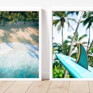 Set of 2 Prints, Palm Tree Poster, Boho Tropical Art, Coastal Print Set, tropical aesthetic, Boho Coastal Art, Summer Wall Art Set,