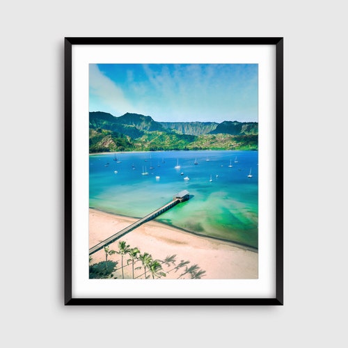 HANALEI Bay Hawaii Wall Art Printable Wall Art Kauai Photo Etsy