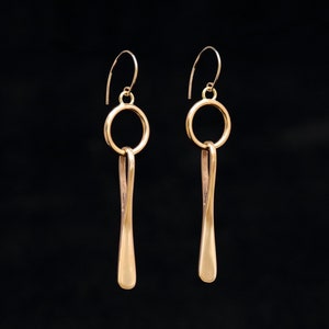 HELIAS earrings : modern bronze earrings image 1