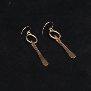 HELIAS earrings : modern bronze earrings image 3