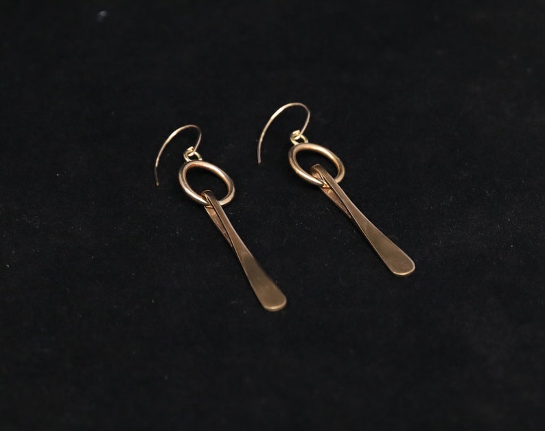 HELIAS earrings : modern bronze earrings image 3