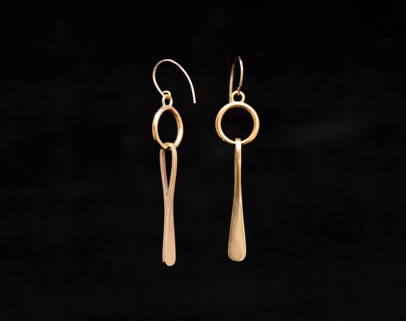 HELIAS earrings : modern bronze earrings image 2