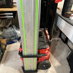 Milwaukee Packout 3d printed track saw track holders