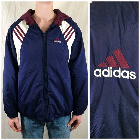 blue adidas puffer jacket