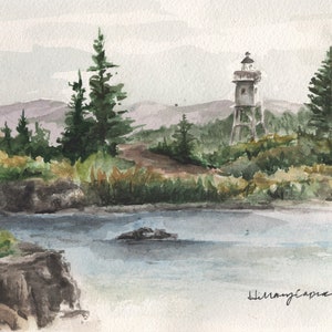 PRINT, Watercolor Minnesota Landscape