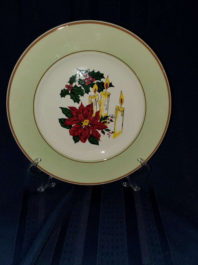 Rare Homer Laughlin Christmas Dinner Plate Etsy