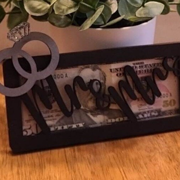 Mr and Mrs money holder, wedding, marriage, gift, Instant Digital Download, SVG, Congratulations, laser cut files, Glowforge