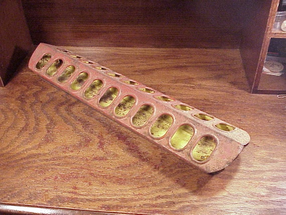 Old Rusty Rustic Hudson 22 Hole Chicken Feeder Tin Trough Etsy