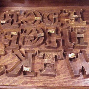 Rustic Rusty Metal 3-D Dimensional Letter Signs, 4 1/4 Inches Tall, Wall, Home Decor, Craft Supply, B C D E F I J K L P Q T U V W Z image 4