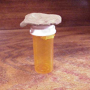 Outdoor Hide A Key Made of a Rock and Recycled Prescription Bottle, Waterproof, Home Security, Hide-A-Key