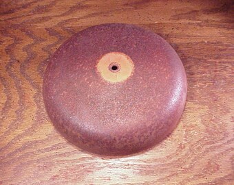 Vintage Rustic Rusty Round Metal Base, 8 1/8 Inch Diameter, Old, Making, Re-purpose Use